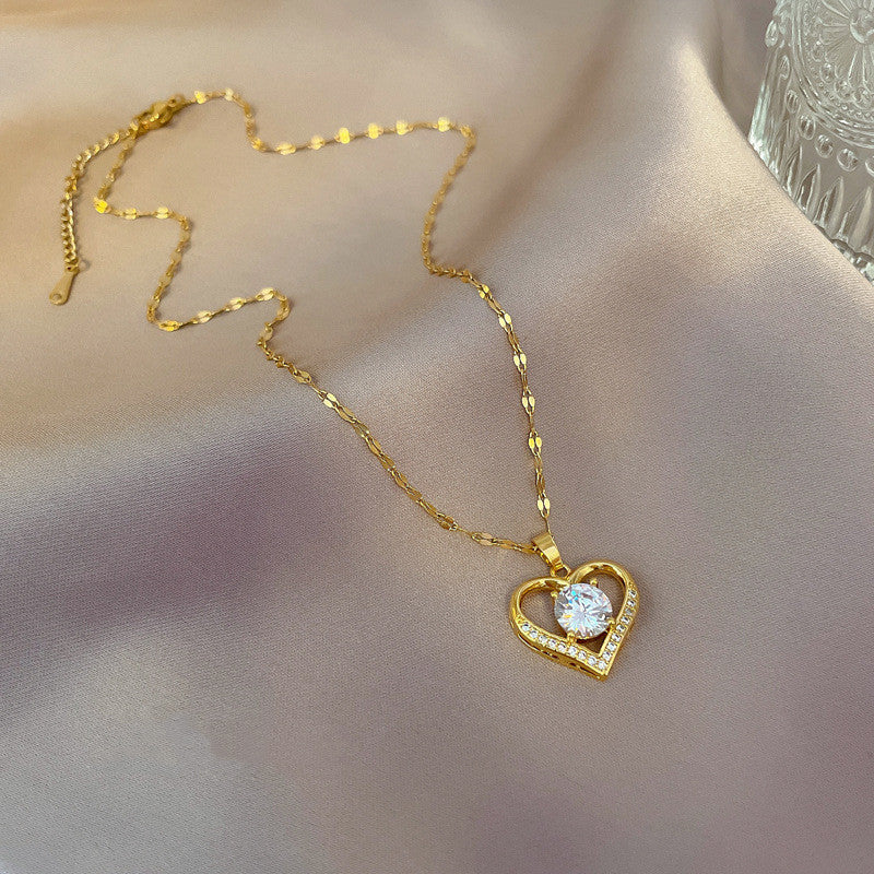 Sparkling Heart Love Necklace - Ideal Gift for Her