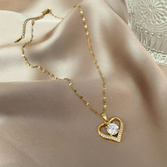 Sparkling Heart Love Necklace - Ideal Gift for Her