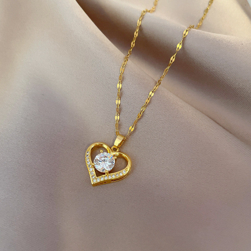 Sparkling Heart Love Necklace - Ideal Gift for Her
