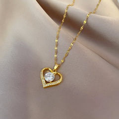 Sparkling Heart Love Necklace - Ideal Gift for Her