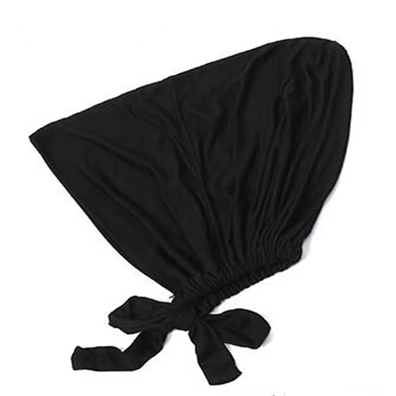 Adjustable Turban Lightweight Head Scarf Lace Up Bonnet Hijab Cap
