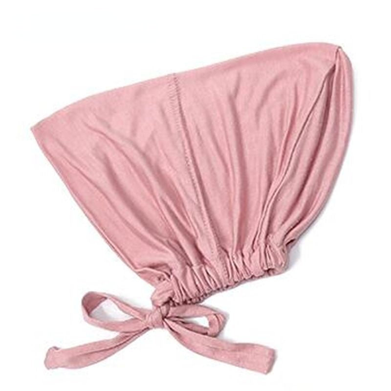 Adjustable Turban Lightweight Head Scarf Lace Up Bonnet Hijab Cap