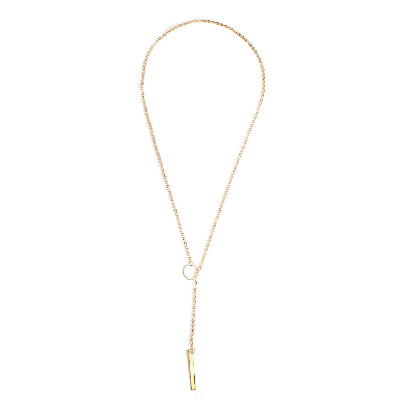 Metal Stick Pendant Necklace - Perfect Mother's Birthday Gift