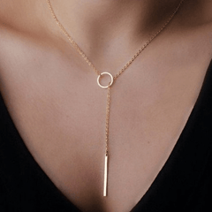 Metal Stick Pendant Necklace - Perfect Mother's Birthday Gift