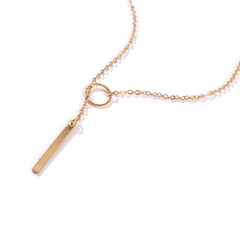 Metal Stick Pendant Necklace - Perfect Mother's Birthday Gift