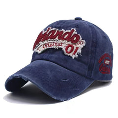 Embroidery Baseball Cap Distressed Cotton Sports Hat Vintage Sunscreen Dad Hat