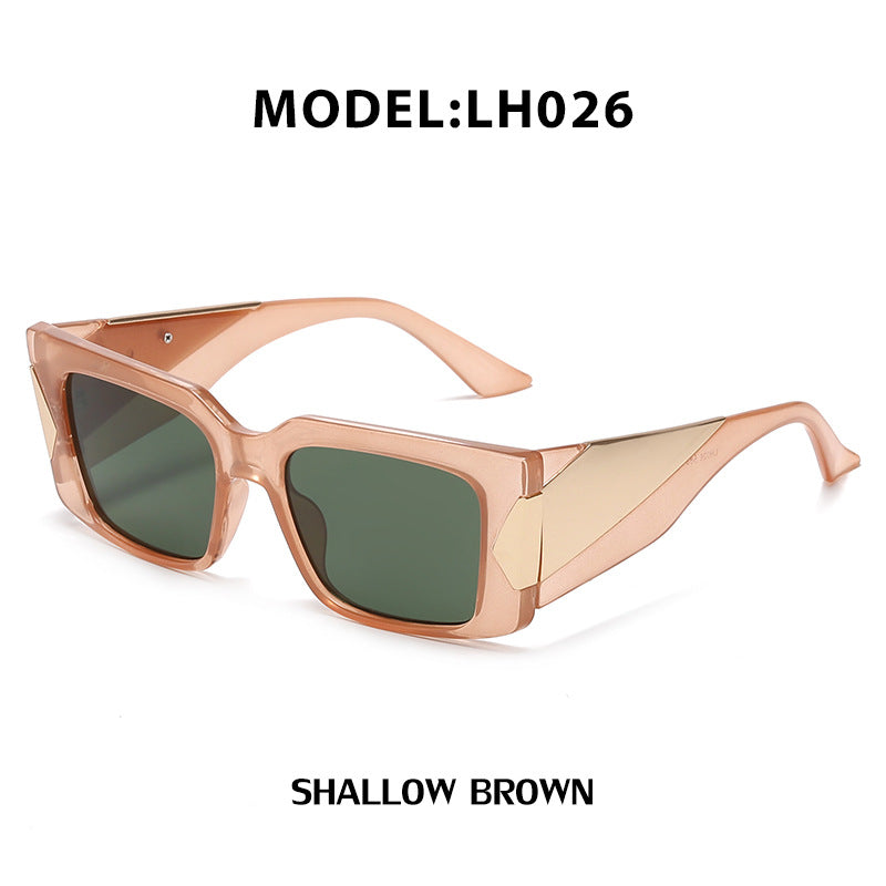 Men's Stylish Square Sunglasses with Wide Frame Legs