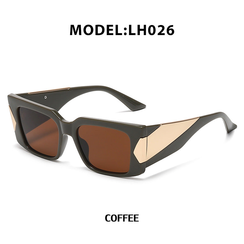 Men's Stylish Square Sunglasses with Wide Frame Legs