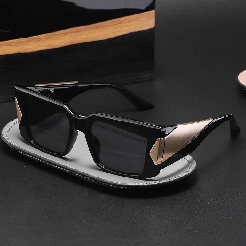 Men's Stylish Square Sunglasses with Wide Frame Legs