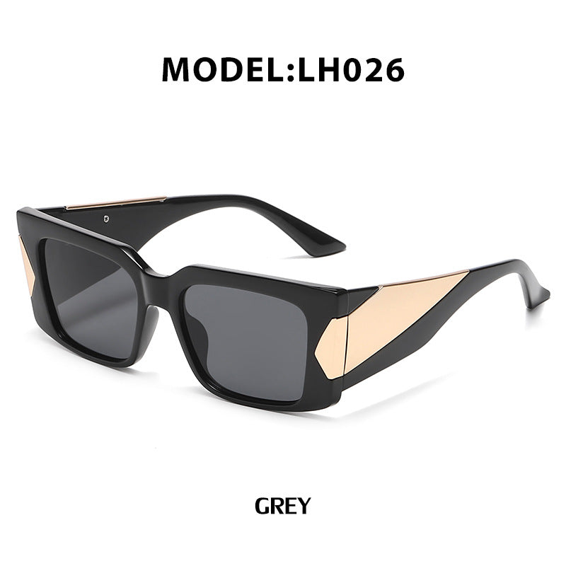 Men's Stylish Square Sunglasses with Wide Frame Legs