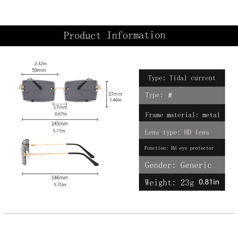 Square Tinted Lens Sunglasses UV400