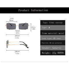 Square Tinted Lens Sunglasses UV400