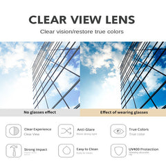 Square Sunglasses For Women Men UV400 Anti Glare Large Outdoor Glasses