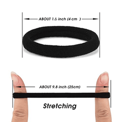 50PCS Seamless Elastic Hair Bands for Thick Curly Hair