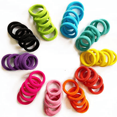 50 Pcs Multicolor Hair Ties for Girls, Soft Elastic Ponytail Holders