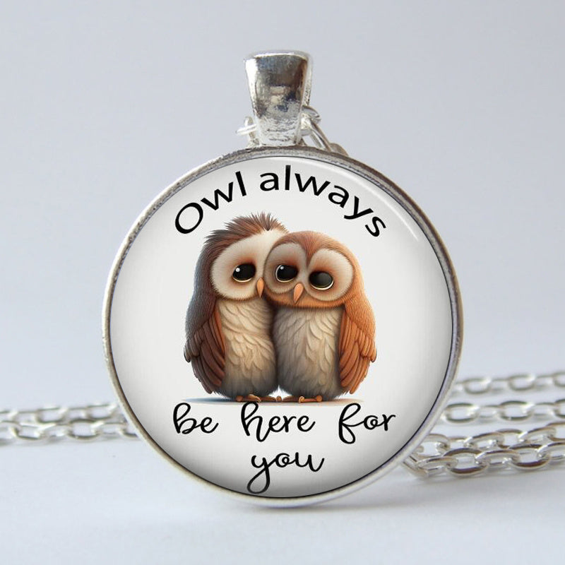 Owls Keychain Owl Always Be There For You Metal Pendant Key Ring Accessories