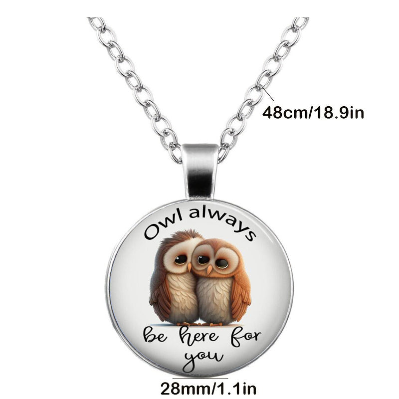 Owls Keychain Owl Always Be There For You Metal Pendant Key Ring Accessories