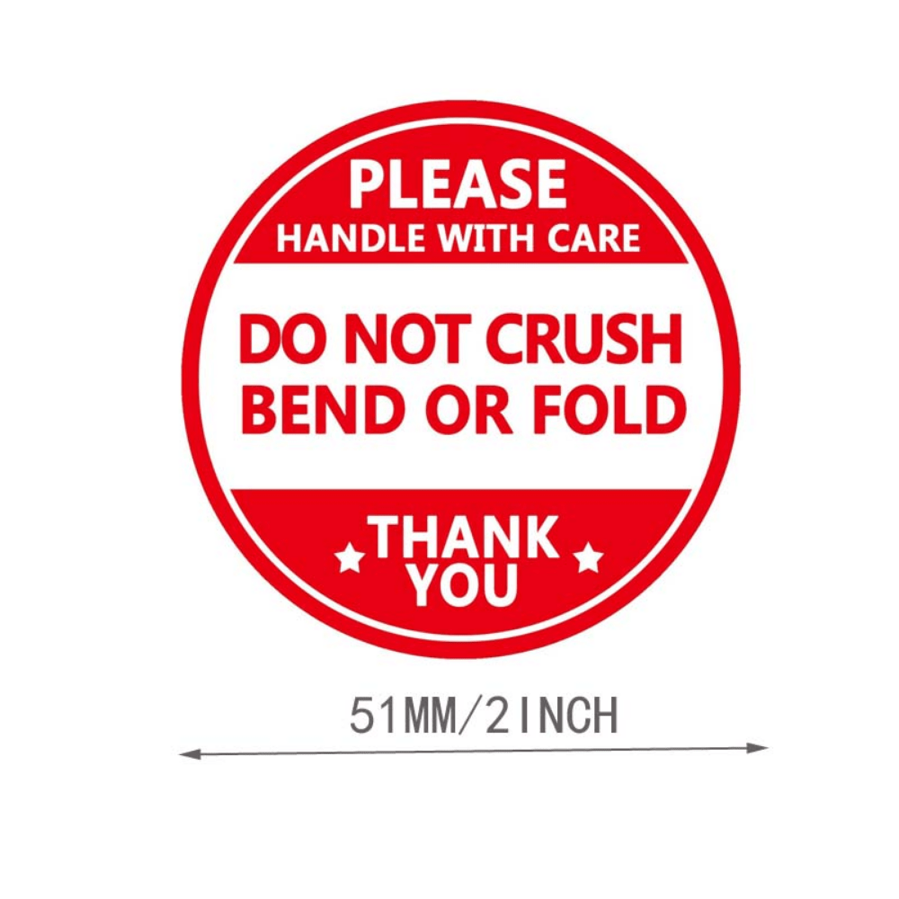 60pcs 2 Inch 51mm Do Not Crush Handle With Love Labels Stickers
