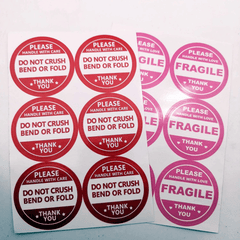 60pcs 2 Inch 51mm Do Not Crush Handle With Love Labels Stickers