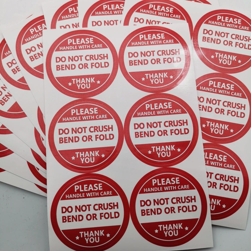 60pcs 2 Inch 51mm Do Not Crush Handle With Love Labels Stickers