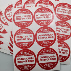 60pcs 2 Inch 51mm Do Not Crush Handle With Love Labels Stickers