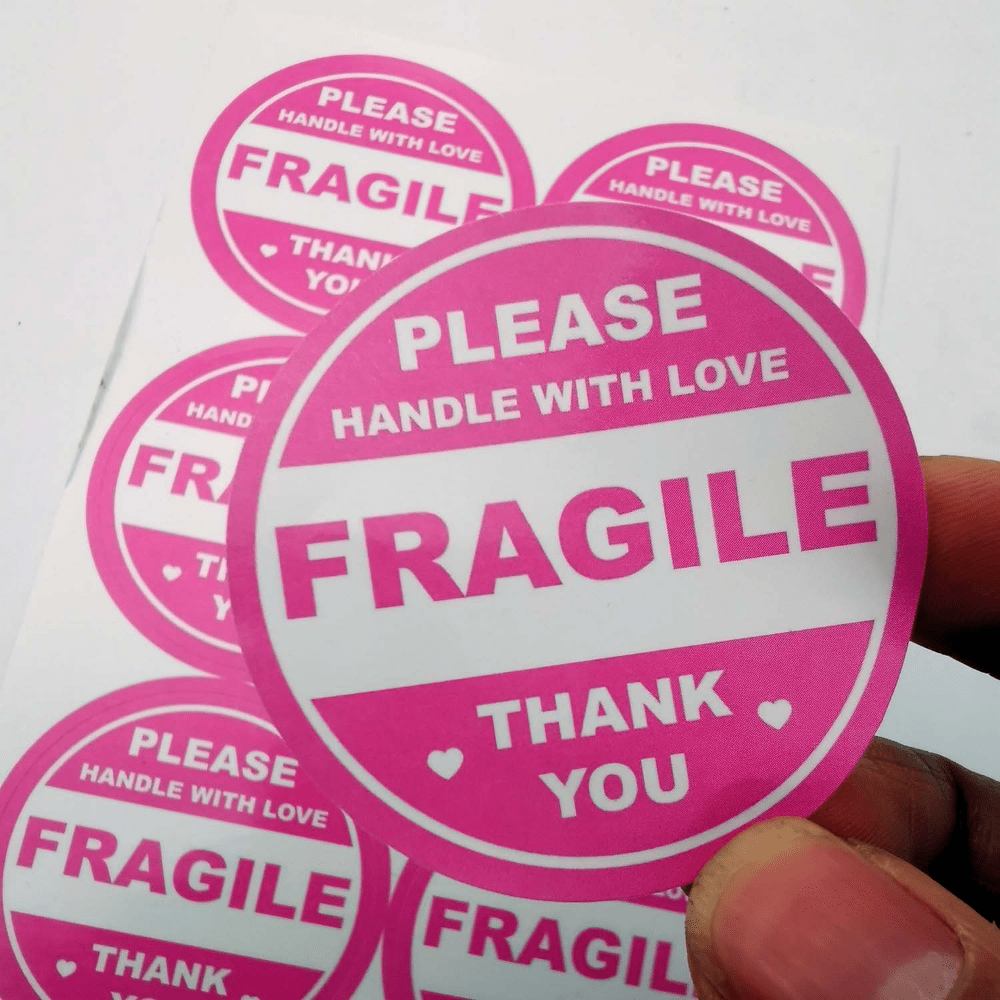 60pcs 2 Inch 51mm Do Not Crush Handle With Love Labels Stickers