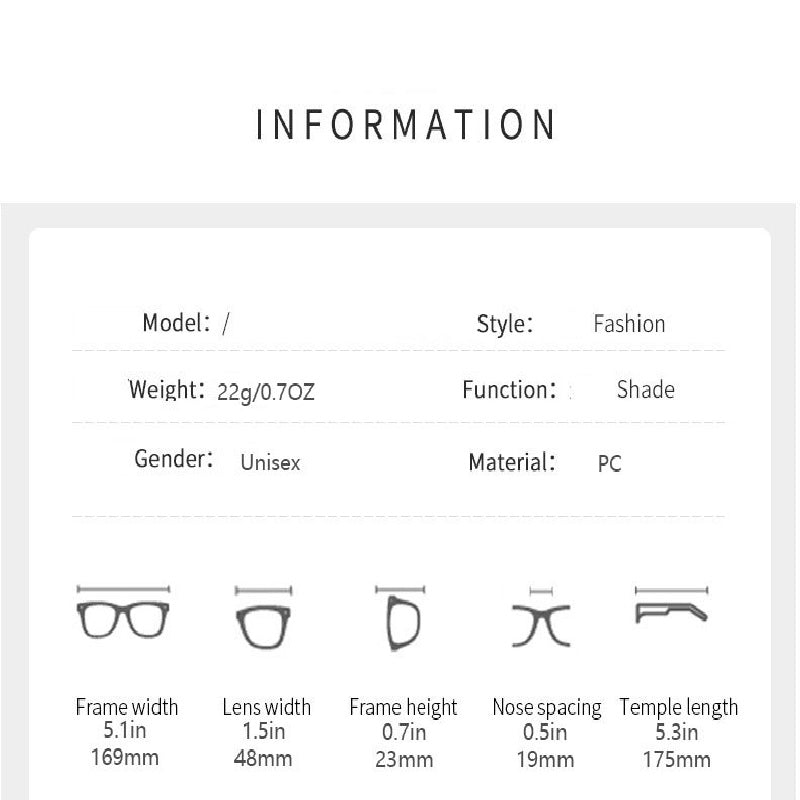 Men's Large Frame Anti Light Glasses for Holiday Outing