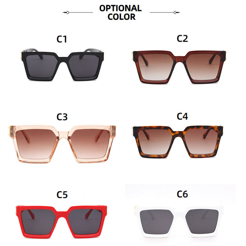 Large Square Sunglasses For Women Men Hiphop Gradient Glasses UV400