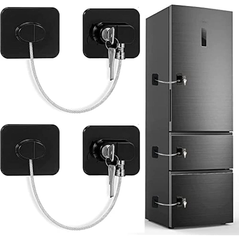 2pcs Refrigerator Locks Child Safety Locks For Fridge Cabinets Drawers
