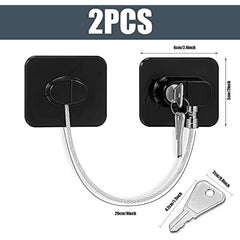 2pcs Refrigerator Locks Child Safety Locks For Fridge Cabinets Drawers