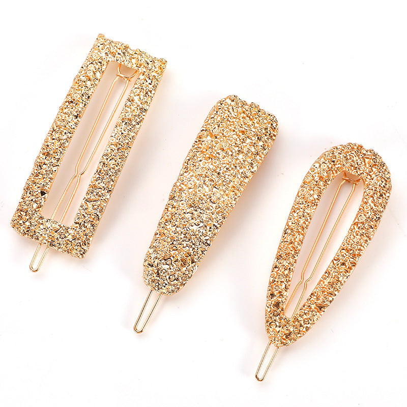 3pcs Alloy Sparkling Hair Clip Cold Style Hair Jewelry