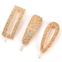 3pcs Alloy Sparkling Hair Clip Cold Style Hair Jewelry
