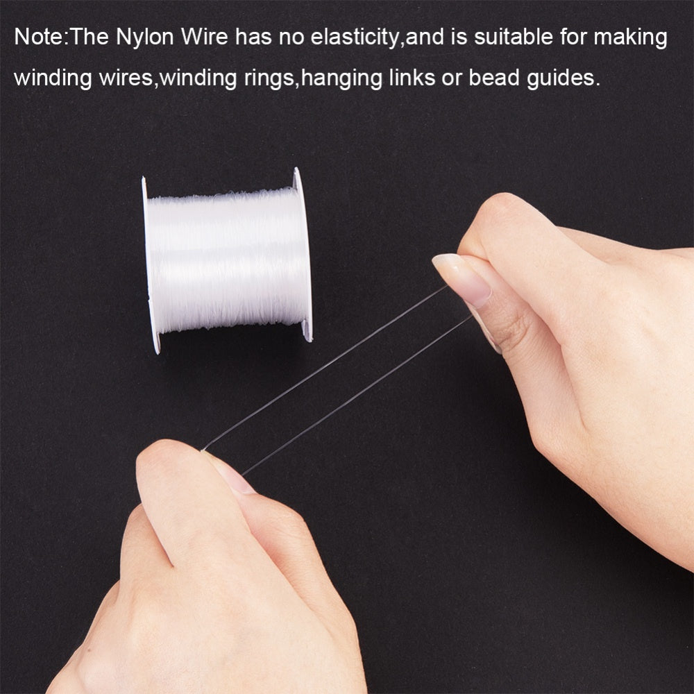 Clear Nylon Wire for DIY Jewelry Making Transparent Fishing Line 40m Roll