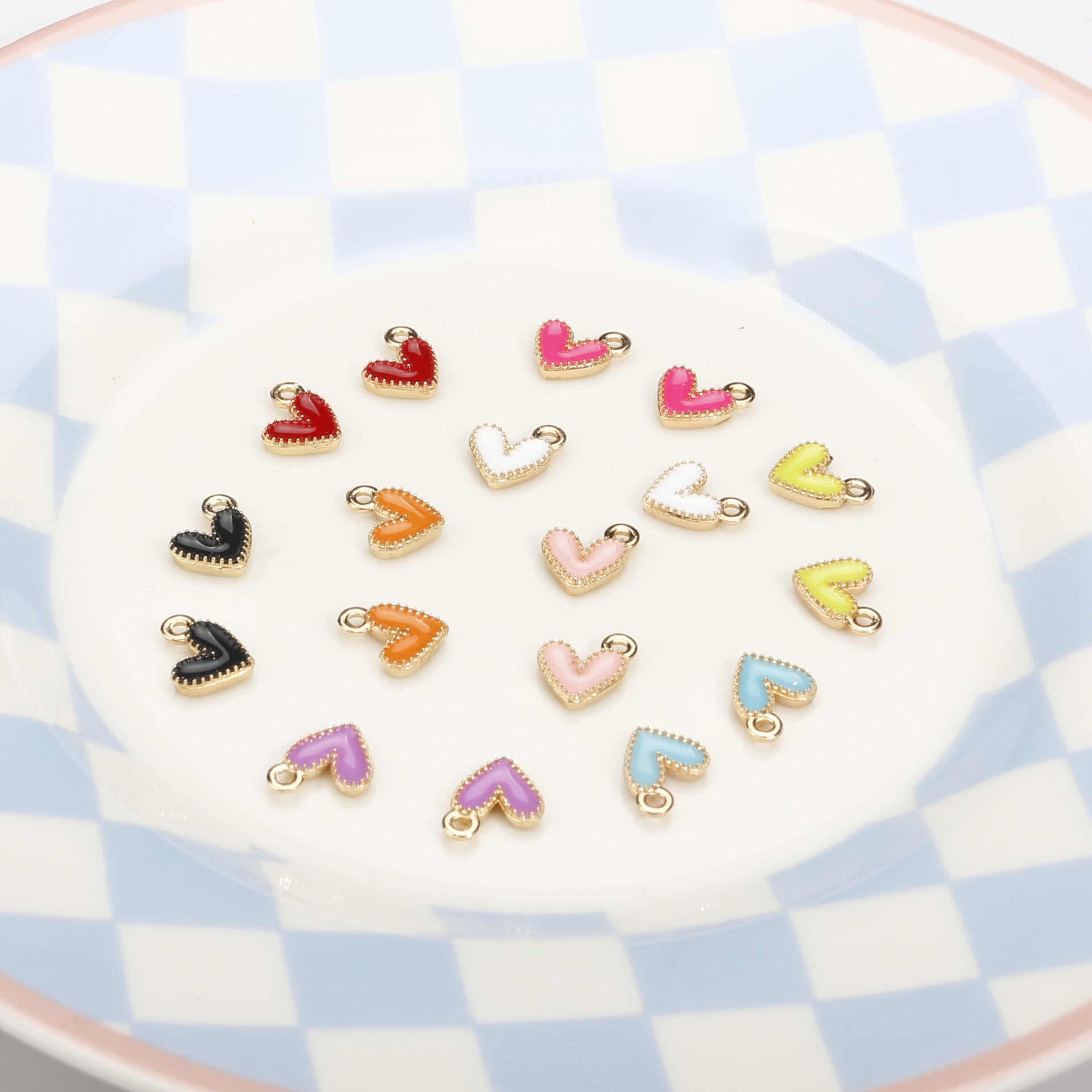 10PCS Heart Drip Oil Alloy Jewelry Set in Nine Colors