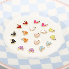 10PCS Heart Drip Oil Alloy Jewelry Set in Nine Colors
