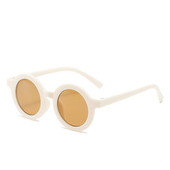 Teen Round Frame Sun Protection Sunglasses for Boys and Girls