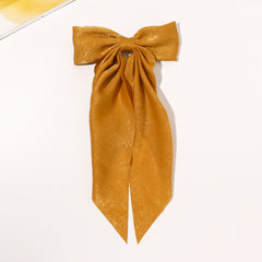 Velvet Bow Decor French Clip Solid Hair Clip Style Hair Accessories
