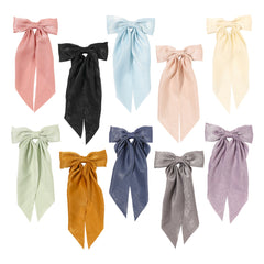 Velvet Bow Decor French Clip Solid Hair Clip Style Hair Accessories