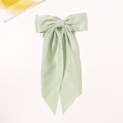 Velvet Bow Decor French Clip Solid Hair Clip Style Hair Accessories