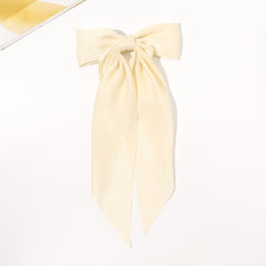 Velvet Bow Decor French Clip Solid Hair Clip Style Hair Accessories