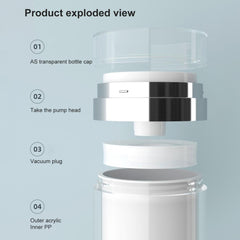 Refillable Airless Pump Jar for Cream and Lotion 15ml 30ml 50ml