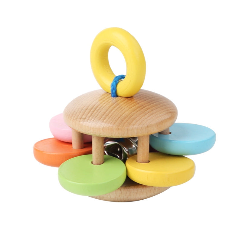 Wooden Rattles 4 pc Set Orff Musical Instruments Hand Grip Rattles
