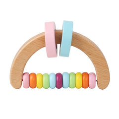 Wooden Rattles 4 pc Set Orff Musical Instruments Hand Grip Rattles