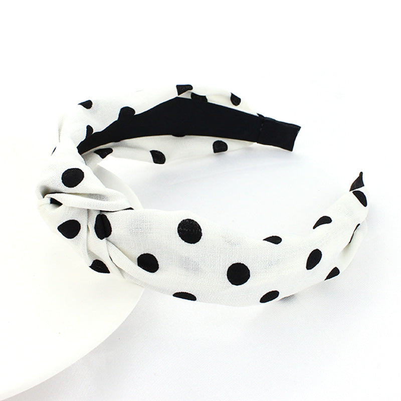Polka Dot Criss Cross Headband Hair Accessories