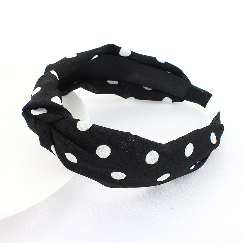 Polka Dot Criss Cross Headband Hair Accessories