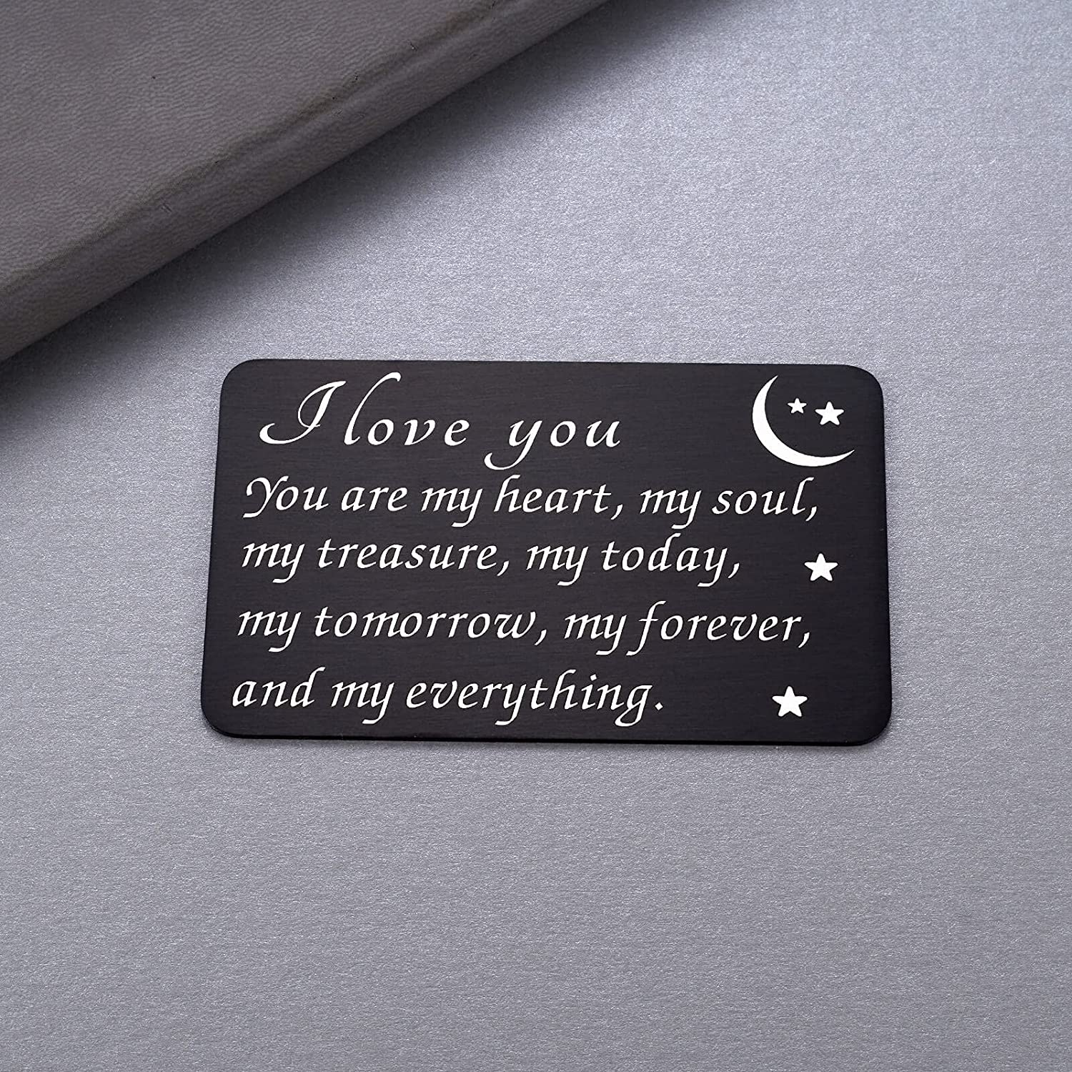 Engraved Steel Wallet Card Insert For Him