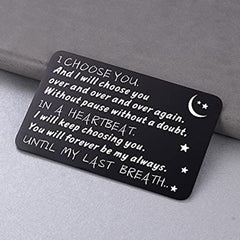 Engraved Steel Wallet Card Insert For Him