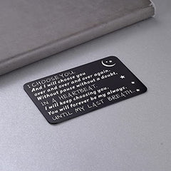 Engraved Steel Wallet Card Insert For Him