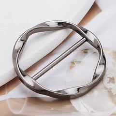Scarf Ring Clip T shirt Tie Clips Metal Round Circle Clip Buckle
