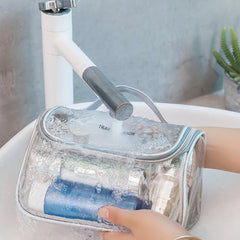 Clear Toiletry Bag Transparent Makeup Cosmetic Bag With Zipper & Handle